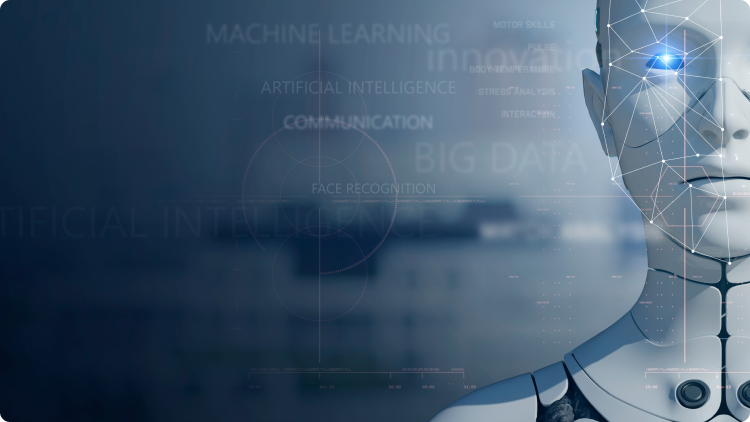 robot predstavujúci umelú inteligenciu